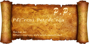Pércsi Petrónia névjegykártya